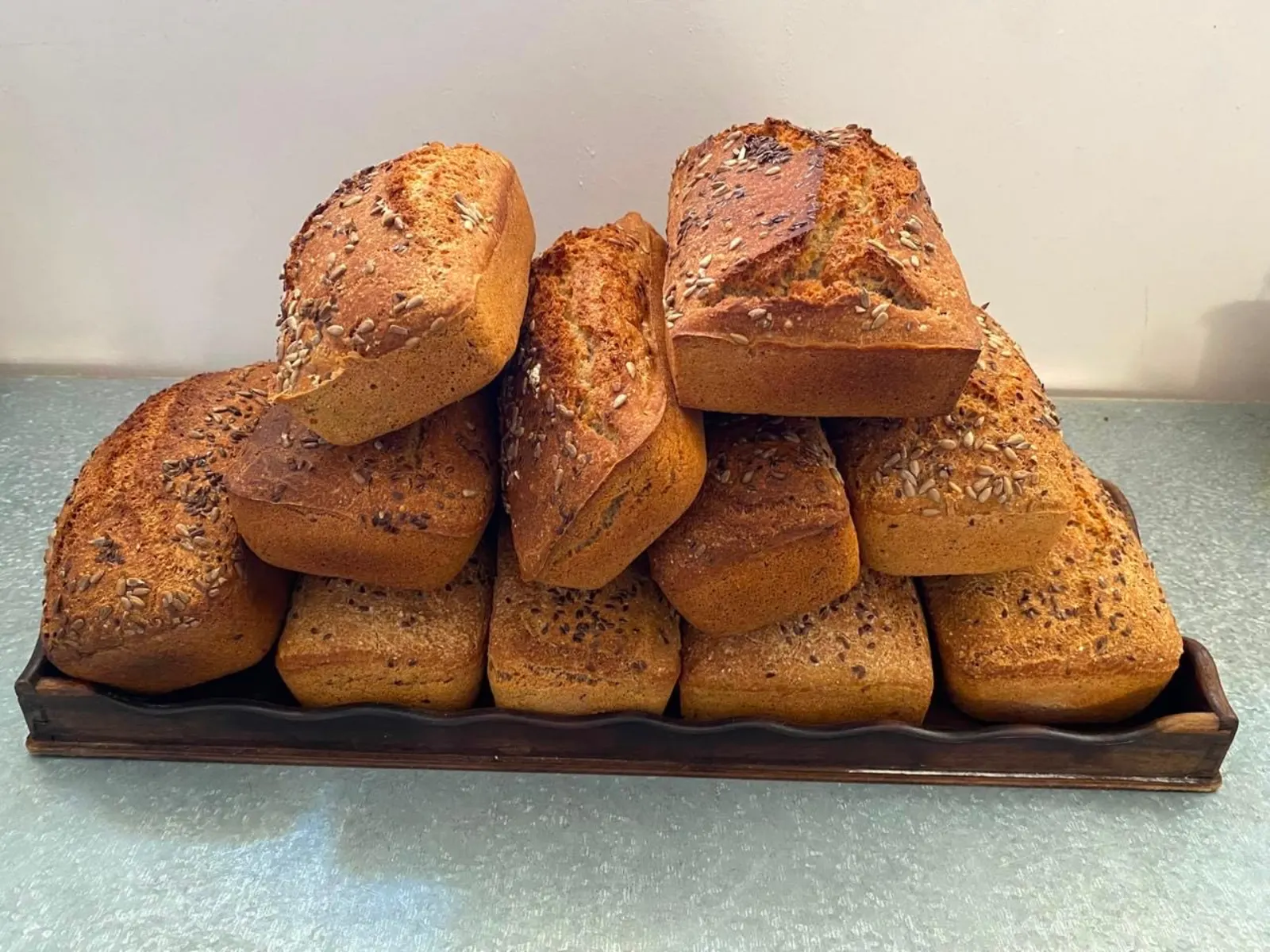 Fresh bread prepared for the Kaffeestube